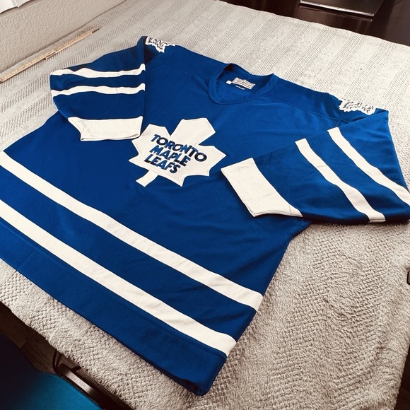 Vintage 90s CCM Center Ice Toronto Maple Leafs NHL Hockey Game Strap Jersey 54 - Picture 2 of 12